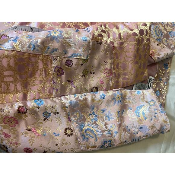 Sophie‎ Chang Sateen Pink Patchwork Lined Skirt Boho Country Women Sz M - Picture 11 of 11